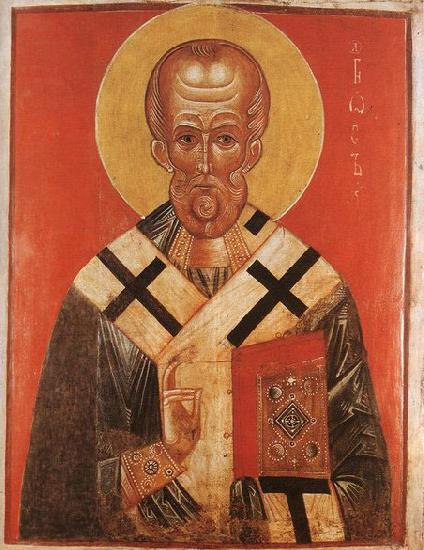 unknow artist Icon of St Nicholas